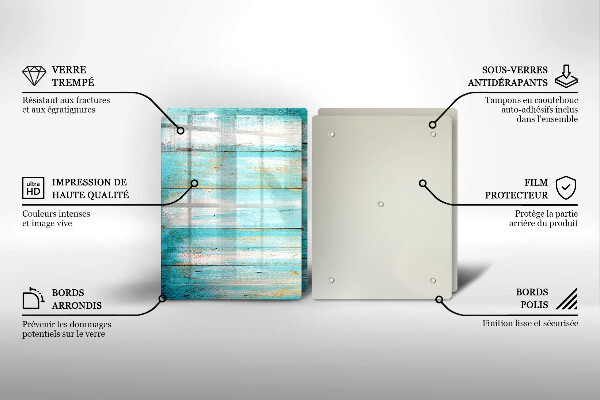 Placă sticla protectie aragaz Scânduri de lemn de epocă