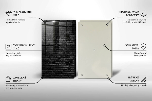 Placă sticla protectie aragaz Perete zid de cărămidă