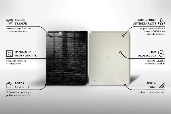 Placă sticla protectie aragaz Perete zid de cărămidă