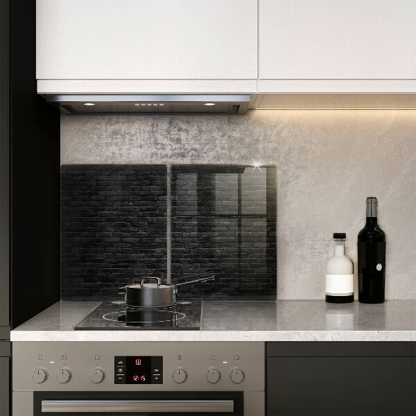 Placă sticla protectie aragaz Perete zid de cărămidă