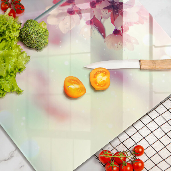 Placă sticla protectie aragaz Natură flori de măr