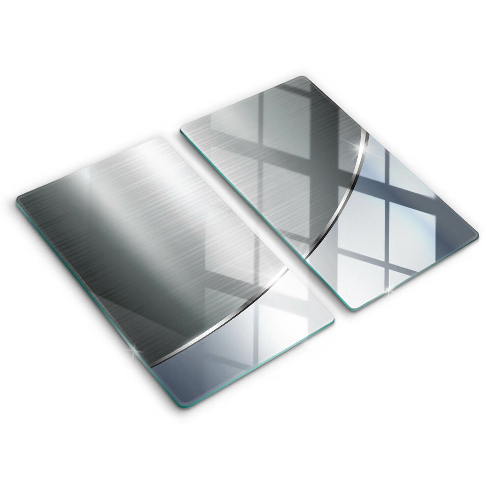Placă sticla protectie aragaz Model de abstractizare din metal