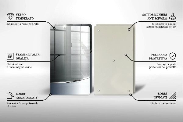 Placă sticla protectie aragaz Model de abstractizare din metal