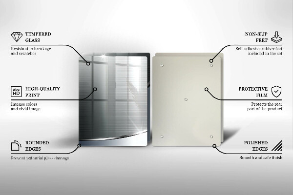 Placă sticla protectie aragaz Model de abstractizare din metal