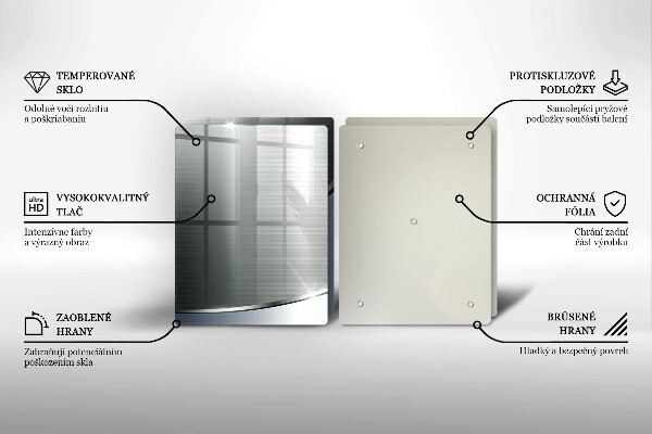 Placă sticla protectie aragaz Model de abstractizare din metal