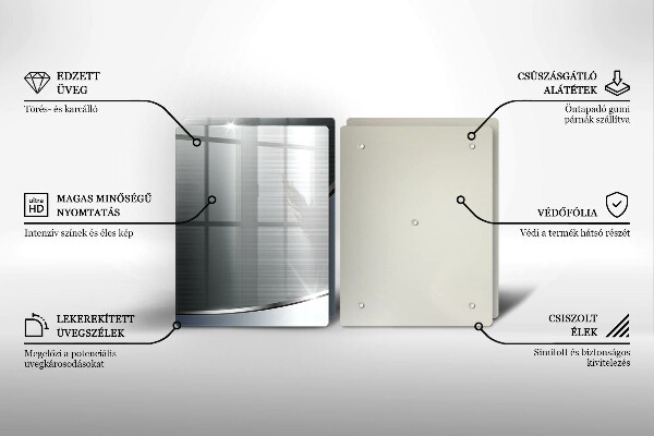 Placă sticla protectie aragaz Model de abstractizare din metal