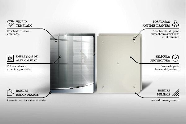 Placă sticla protectie aragaz Model de abstractizare din metal