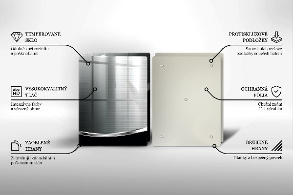 Placă sticla protectie aragaz Abstracție cu metal