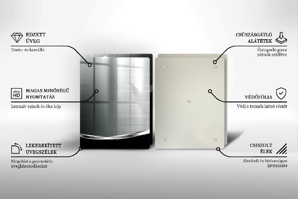 Placă sticla protectie aragaz Abstracție cu metal
