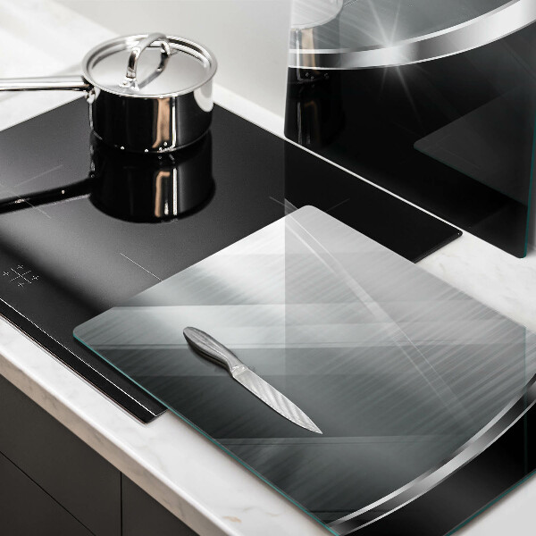 Placă sticla protectie aragaz Abstracție cu metal