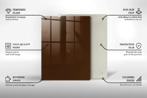 Placă protecție plita Culoarea maro