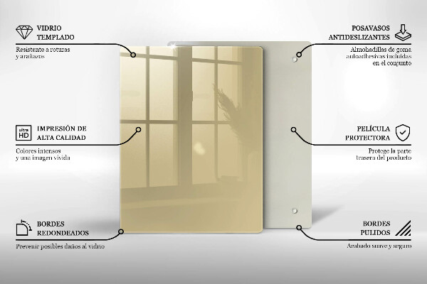 Placă protecție plita Culoare bej