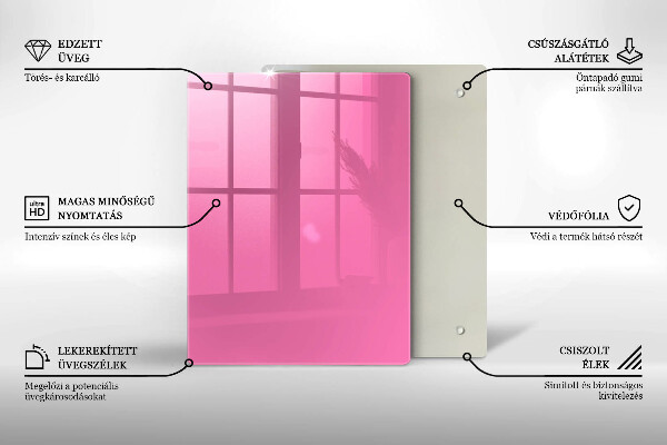 Placă protecție plita Culoarea roz