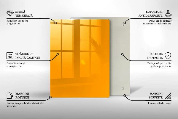 Placă protecție plita Culoare galben închis