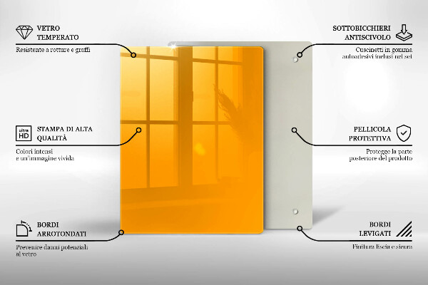 Placă protecție plita Culoare galben închis