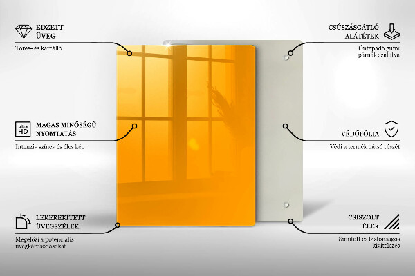 Placă protecție plita Culoare galben închis