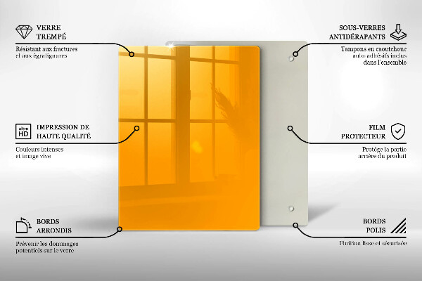 Placă protecție plita Culoare galben închis