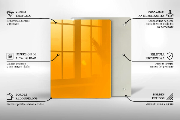 Placă protecție plita Culoare galben închis