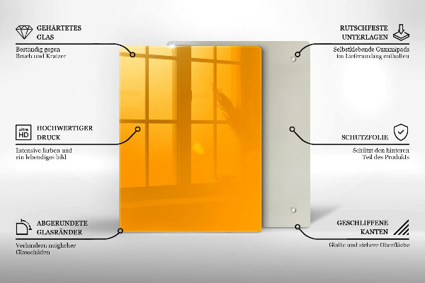 Placă protecție plita Culoare galben închis