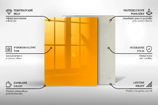 Placă protecție plita Culoare galben închis