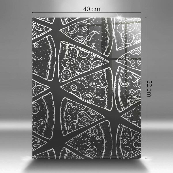 Placă din sticla protectie perete Ilustrație de pizza