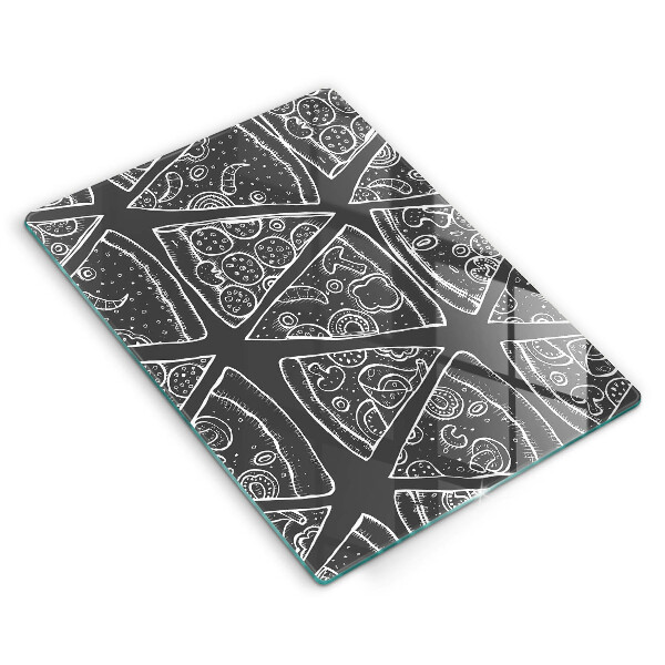 Placă din sticla protectie perete Ilustrație de pizza