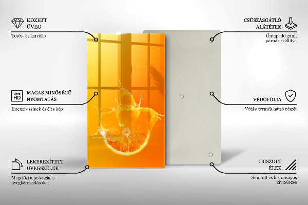 Placă din sticla protectie perete Fructe portocale suculente