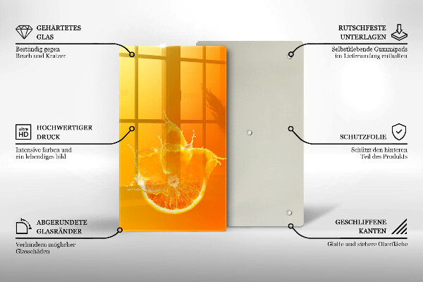 Placă din sticla protectie perete Fructe portocale suculente