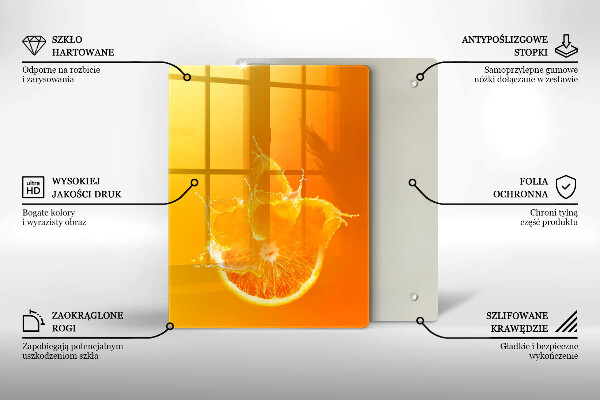 Placă din sticla protectie perete Fructe portocale suculente
