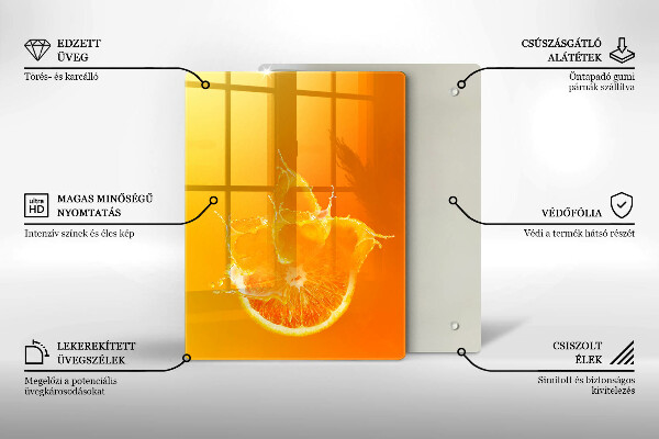 Placă din sticla protectie perete Fructe portocale suculente