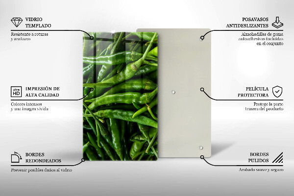 Placă din sticla protectie perete Păstăi de mazăre