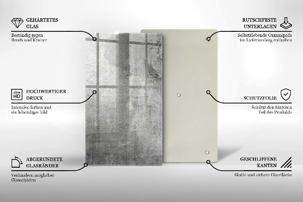 Placă din sticla protectie perete Textura de beton