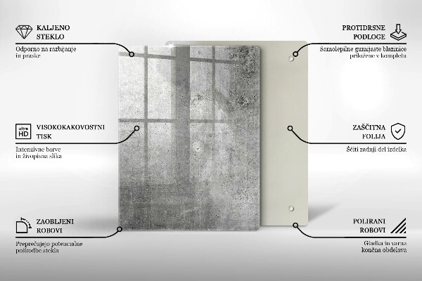 Placă din sticla protectie perete Textura de beton