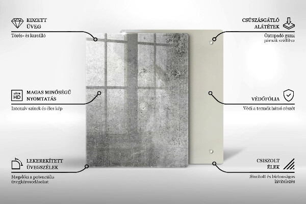 Placă din sticla protectie perete Textura de beton