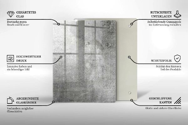 Placă din sticla protectie perete Textura de beton