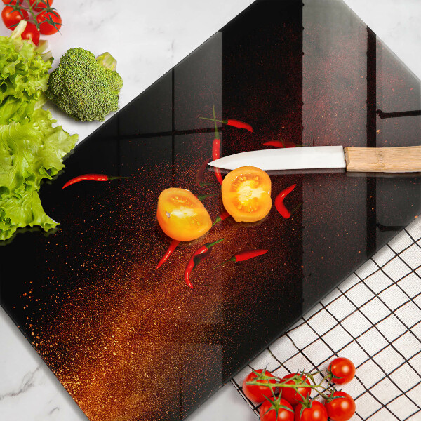 Placă din sticla protectie perete Ardei iute