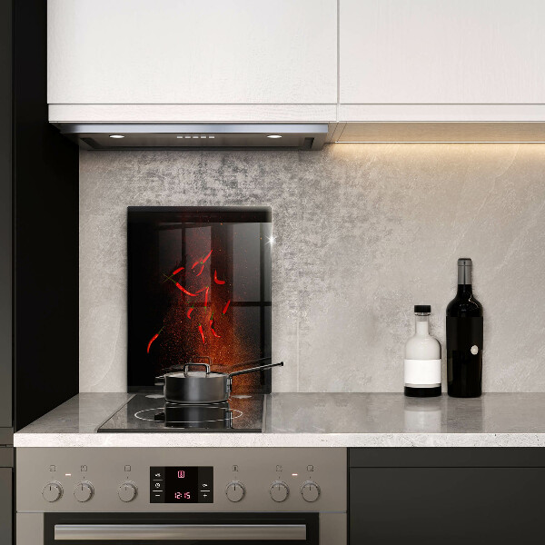 Placă din sticla protectie perete Ardei iute