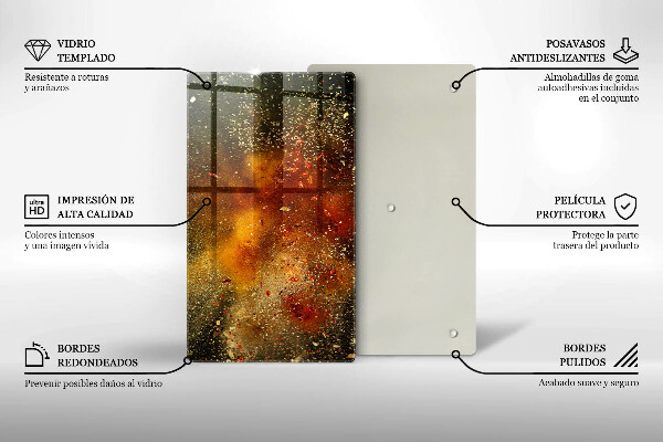 Placă protecție plita Condimente colorate