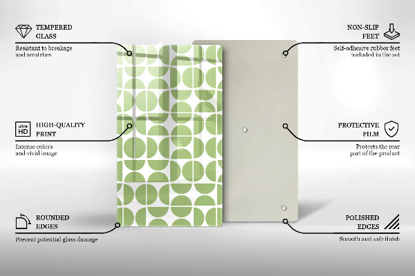 Placă din sticla protectie perete Model de forme boho