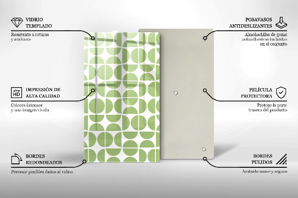 Placă din sticla protectie perete Model de forme boho