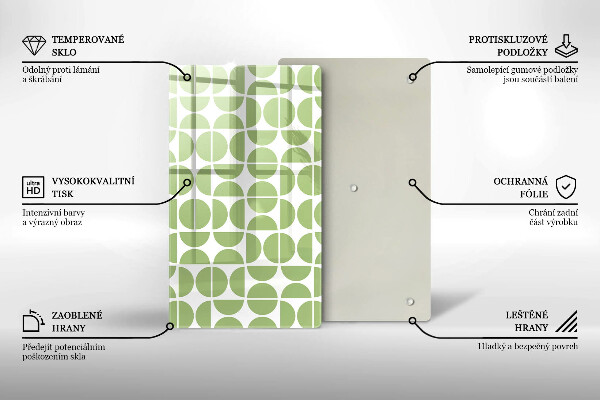 Placă din sticla protectie perete Model de forme boho