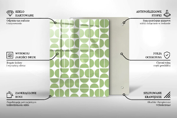 Placă din sticla protectie perete Model de forme boho