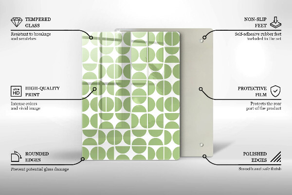 Placă din sticla protectie perete Model de forme boho