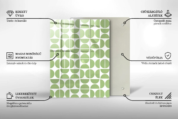 Placă din sticla protectie perete Model de forme boho