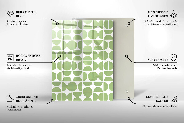 Placă din sticla protectie perete Model de forme boho