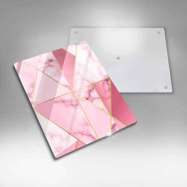 Placă din sticla protectie perete Marmură geometrică