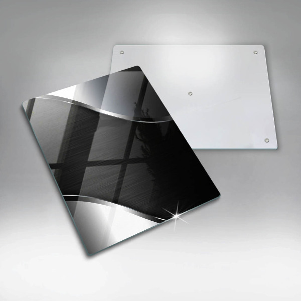 Placă din sticla protectie perete Abstracția metalului