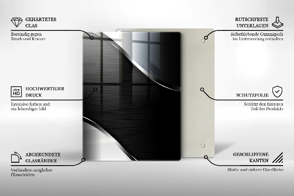 Placă din sticla protectie perete Abstracția metalului