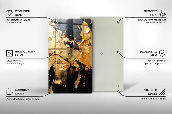 Placă protecție plita Textura eleganta de vopsea