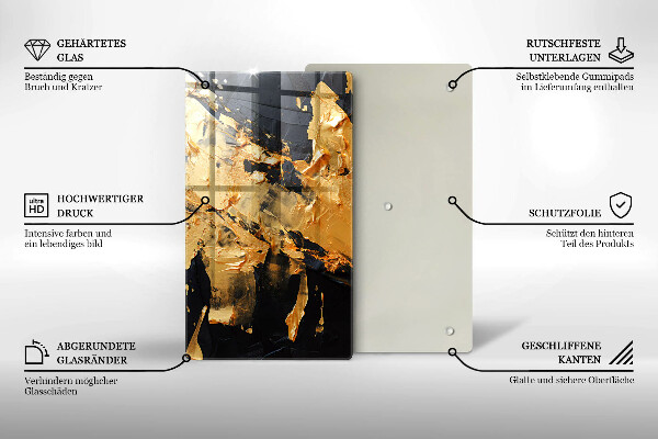 Placă protecție plita Textura eleganta de vopsea